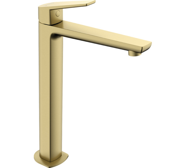 Monomando de lavabo alto Oro Cepillado Kloe